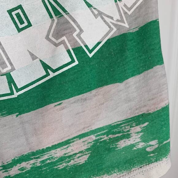 Gray and Green St Patrick’s Day Lucky Charm Scoop V Neck Short Sleeve Tee Shirt - Picture 5 of 6